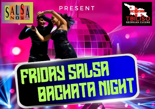 Poster for Friday Salsa Bachata Night on Friday, March  8