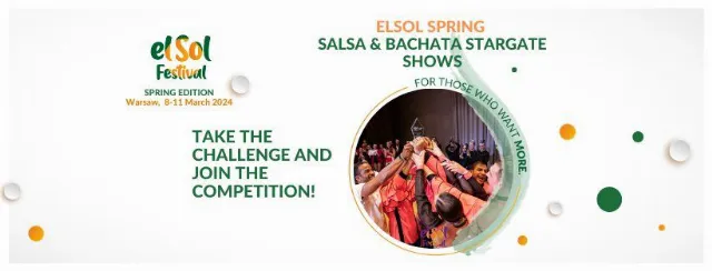 Poster for elSol SPRING EDITION 2024 - SALSA & BACHATA STARGATE SHOWS on Saturday, March  9 by El Sol Festival