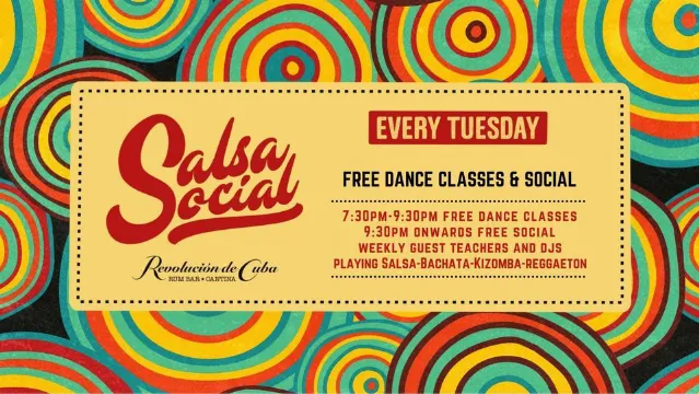 Poster for Salsa Social Leeds | Salsa & Reggaeton classes with Don Diego // DJ Ehab on Tuesday, May 30 by Revolucion de Cuba Leeds