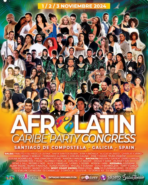 Poster for AFROLATIN CARIBE PARTY CONGRESS on Friday, November  1