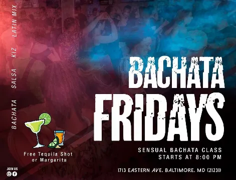 Poster for Bachata Fridays at Enigma on Friday, March  8