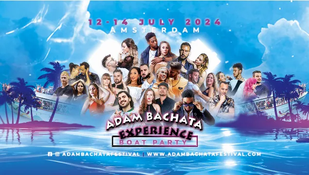 Poster for Adam Bachata Experience on Friday, July 12 by Belgium Bachata