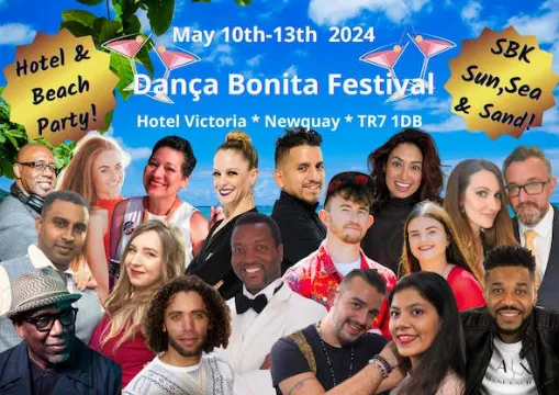 Poster for Dança Bonita SBK Festival & Beach Party on Friday, May 10