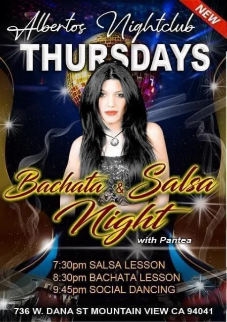 Poster for Salsa Thursdays at Albertos on Thursday, May  4 by Albertos Night Club