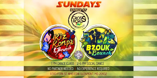 Poster for Dance & Brunch @ Crossroads Two: Brazilian Zouk, Kizomba, Konpa, Urban Kiz on Sunday, March  3