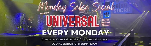 Poster for Monday Salsa Social on Monday, November 20 by Mambo G