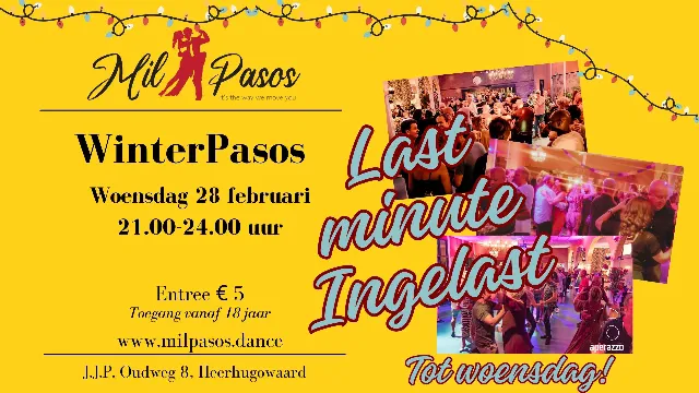 Poster for WinterPasos on Wednesday, February 28 by MilPasos