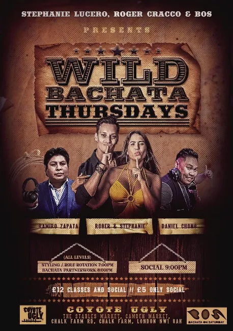 Poster for Wild Bachata Thursdays on Thursday, June 15 by Ramiro Zapata