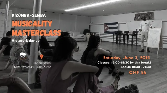 Poster for Musicality Masterclass & Social on Saturday, June  3.