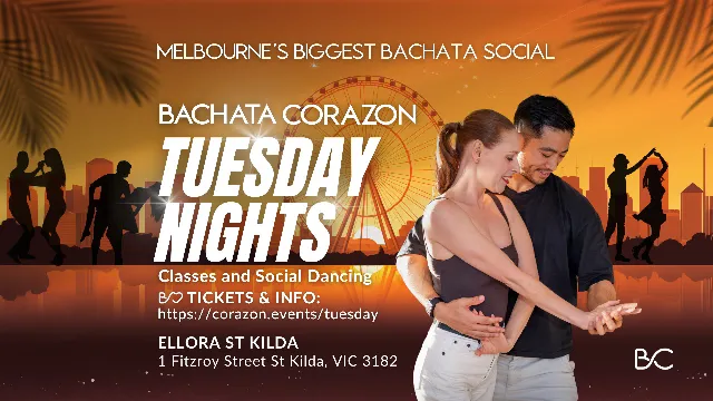 Poster for Sensual Bachata Corazon Tuesday on Tuesday, February 20