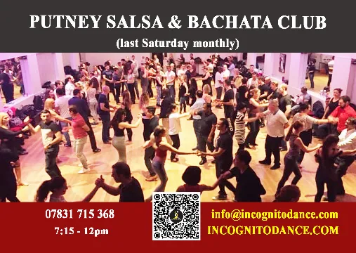 Poster for Putney Salsa & Bachata Club – Saturday Party on Saturday, May 27