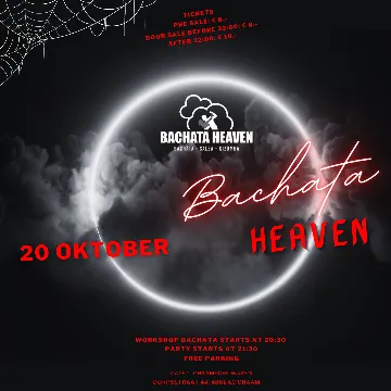 Poster for Bachata Heaven (vlakbij Breda) on Friday, October 20 by Bachata Heaven