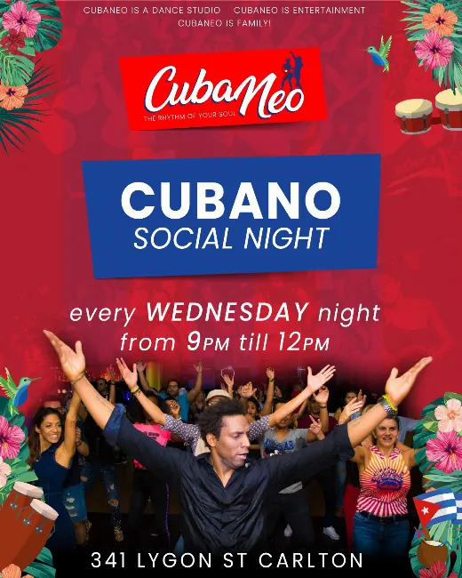 Poster for Cubano Social on Wednesday, March 13