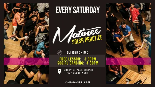 Poster for Saturday Salsa Matinee on Saturday, March  2