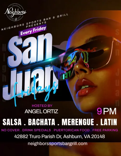 Poster for San Juan Fridays | Latin Nights on Friday, March  1