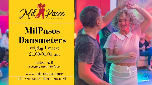 Poster for MilPasos Dansmeters on Friday, March  1 by MilPasos
