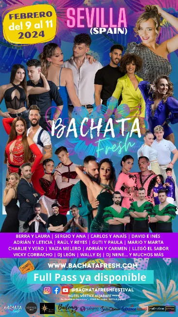 Poster for BACHATA FRESH FESTIVAL on Friday, February  9 by VICKY CORBACHO