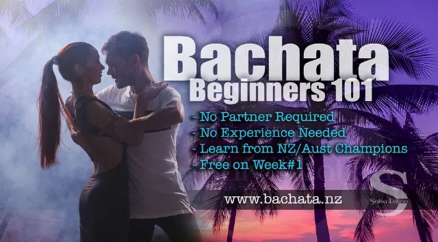 Poster for Bachata Beginners Latin Dance Course - Wednesdays on Wednesday, March  6 by Salsa Latina