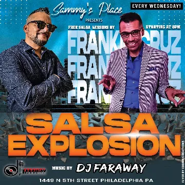 Poster for Salsa Wednesdays at Sammys Place on Wednesday, February 14