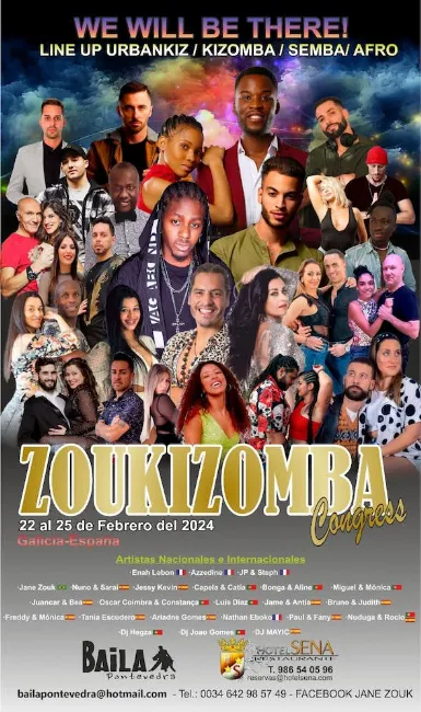 Poster for Zoukizomba congresSB 2024 (9th Edition) on Thursday, February 22