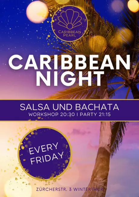 Poster for Caribbean Night - Salsa und Bachata Party on Friday, June  2.