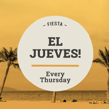 Poster for EL JUEVES! on Thursday, November 30.