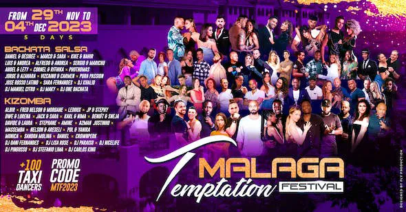 Poster for Málaga Temptation Festival 2023 (Golden edition) on Thursday, November 30