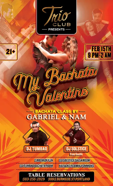 Poster for My Bachata Valentine on Thursday, February 15