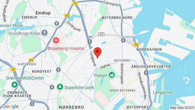 Map of the area around Bryggervangen 19,Copenhagen, Copenhagen , SK, DK