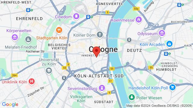 Carte des environs Hohe Strasse 14, Köln