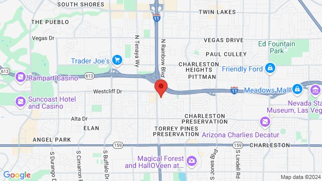 Map of the area around 101 S. Rainbow Blvd, Suite 18, 89146, Las Vegas, NV, US