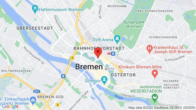 Carte des environs Bürgermeister Smidt Str. 59/61, 28211, Bremen