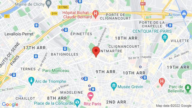 Map of the area around 92 Boulevard de Clichy 75018 Paris