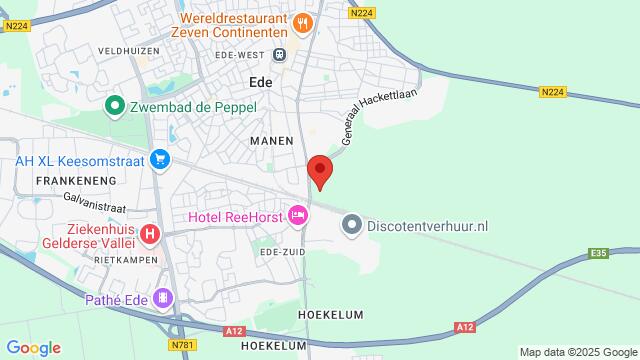 Map of the area around Akoesticum, Nieuwe Kazernelaan 2, D42, 6711 JC Ede, Netherlands