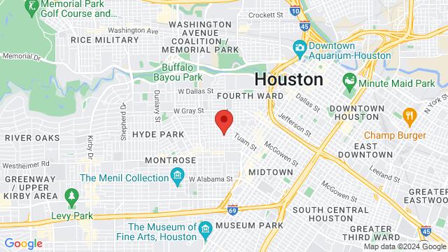 Map of the area around Bar Boheme, 307 Fairview St, Houston, TX, 77006, United States