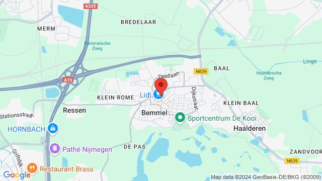 Map of the area around Markt 5, Bemmel