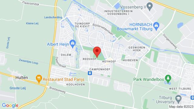 Carte des environs PannenkoekenParadijs - Tilburg (NL)