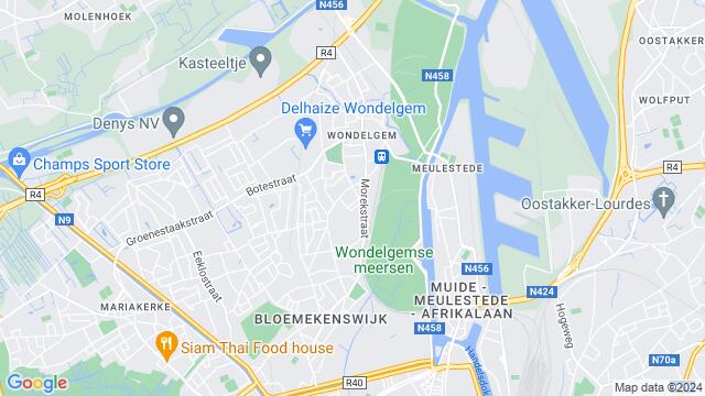 Map of the area around Dox Studio - Gent