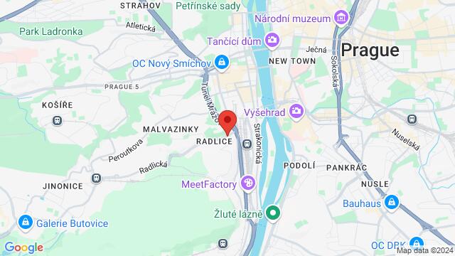 Map of the area around Radlicka 380/23 Praha 5,Prague, Czech Republic, Prague, PR, CZ