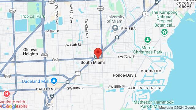 Map of the area around 5829 SW 73rd St, 33143, Miami, FL, United States