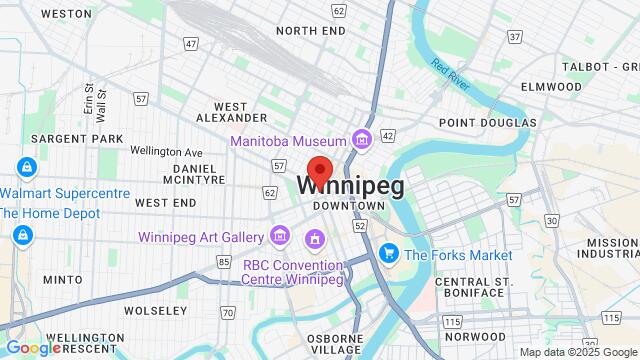 Map of the area around 364 Smith St,Winnipeg, Manitoba, Winnipeg, MB, CA