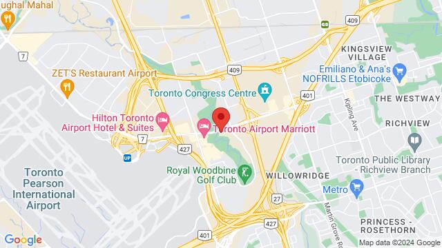 Map of the area around 801 Dixon Rd., M9W 1J5, Toronto, ON, Canada
