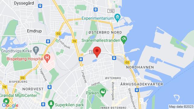 Map of the area around Kildevæld Kulturcenter