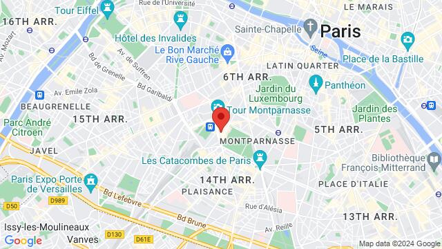 Map of the area around 8, rue Vandamme, 75014 Paris