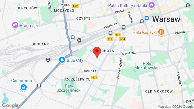 Map of the area around Białobrzeska 32,Warsaw, Poland, Warsaw, MZ, PL