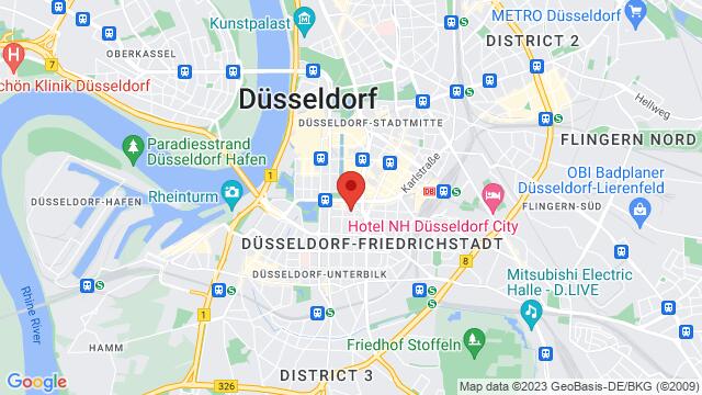 Map of the area around Adersstrasse 19, Düsseldorf