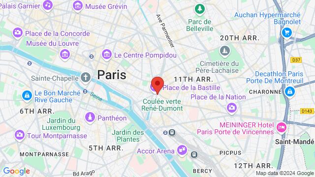 Map of the area around 6 Place de la Bastille, 75012 Paris, France,Paris, France, Paris, IL, FR