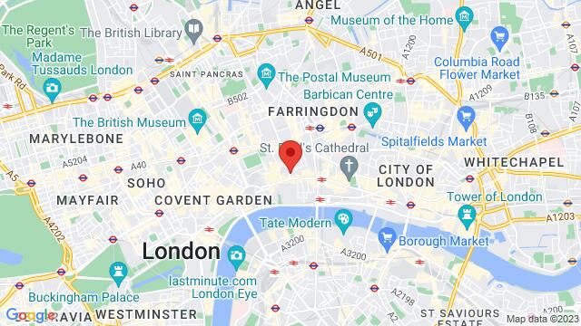 Map of the area around 5-11 Fetter Ln, EC4A 1BR, London, GB