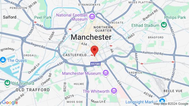 Karte der Umgebung von MANCHESTER CITY CENTRE: REVOLUTION-OXFORD RD, M1 5WH, Manchester, United Kingdom, Manchester, EN, GB