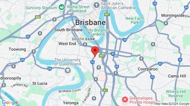 Map of the area around Party Easy! VHS Venue 50 Annerley Rd, Woolloongabba